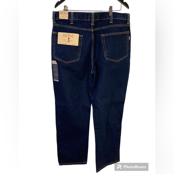 NTW RedHead Relaxed Fit Cotton Denim Dark Blue Jeans Mens Size 36/32 - Picture 4 of 4